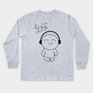 baby toddler music tee Kids Long Sleeve T-Shirt